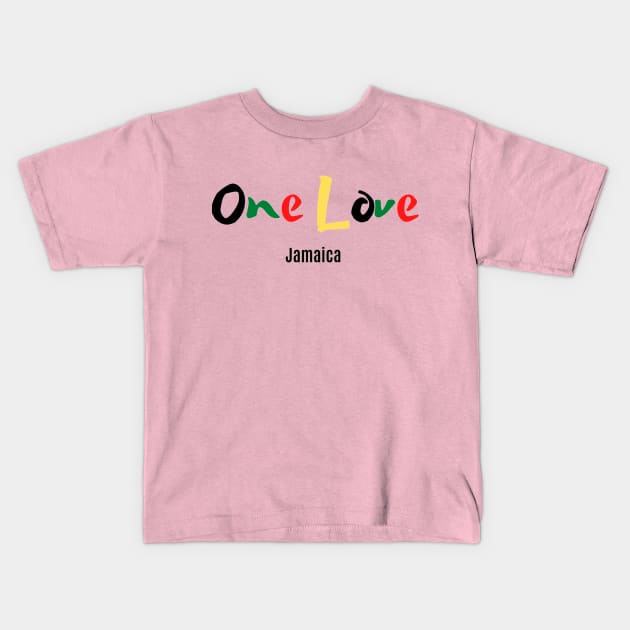 One Love (Color) Kids T-Shirt by DAPFpod